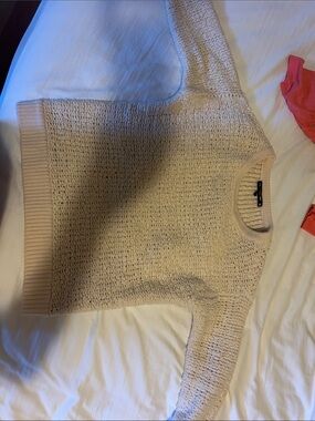 Rag and Bone wool blend Cream Knit Crewneck Sweater - Women
